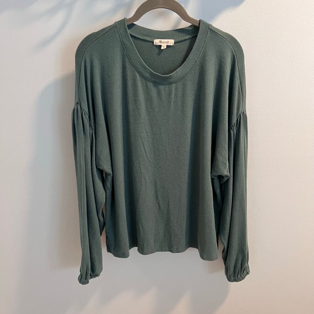 Madewell Simply Sage Dreamiest Knit Long-Sleeve Top Size M
